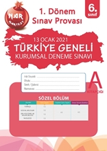 6. Sınıf 2. Kurumsal Deneme A Söz 1. Dönem Sınav Provası Ocak  20210103