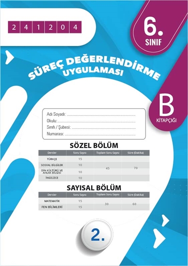 Omage 6. Sınıf Süreç Değerlendirme Aralık B Söz-say Kod 241204