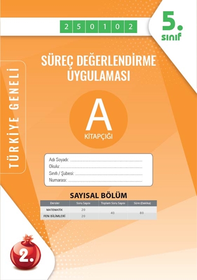 Nartest 5. Sınıf Süreç Değerlendirme Ocak A Say Kod 250102