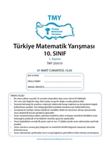 10. Sınıf Tmy Türkiye Matematik Sınavı 25031010